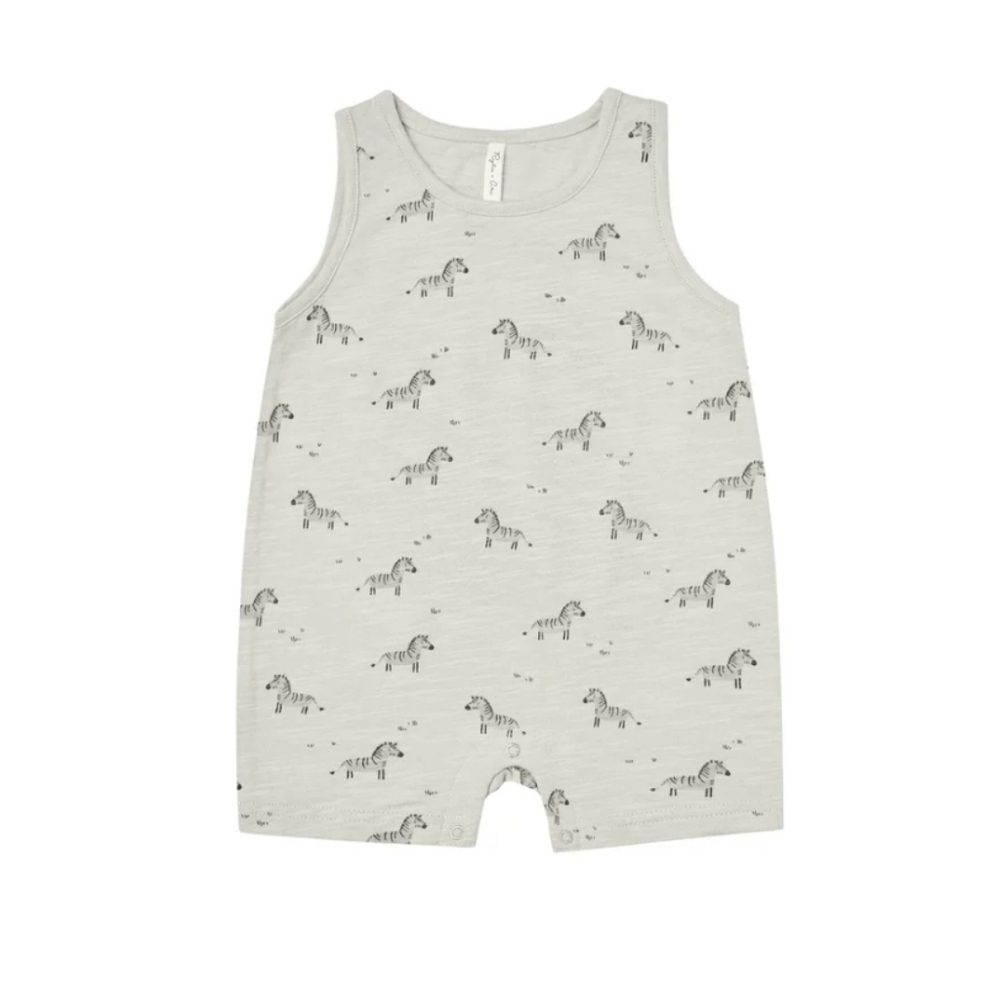 Rylee + Cru Zebra Sleeveless romper